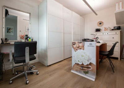 Eiken parket in de nagelstudio met vloerverwarming